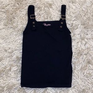 Gold Buckle Black Tank Top